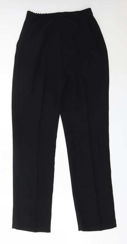 Womens UK Size 38 Preworn Regular Fit  Black Trousers