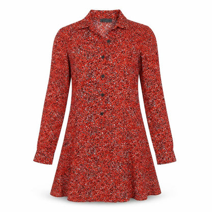 Primark Womens Red  Viscose Fit & Flare  Size 8  Collared
