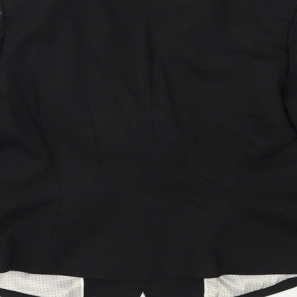 H&M Womens Black  Cotton Jacket Blazer Size 42