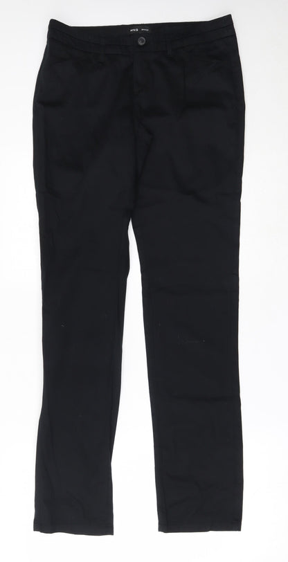 Womens UK Size 40 MNG Regular Fit  Black Trousers