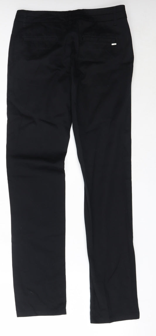 MNG Womens Black  Polyester Trousers  Size 40 L32.5 in Regular