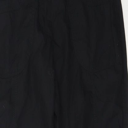Womens UK Size 36 Yessica Regular Fit Cropped Black Trousers