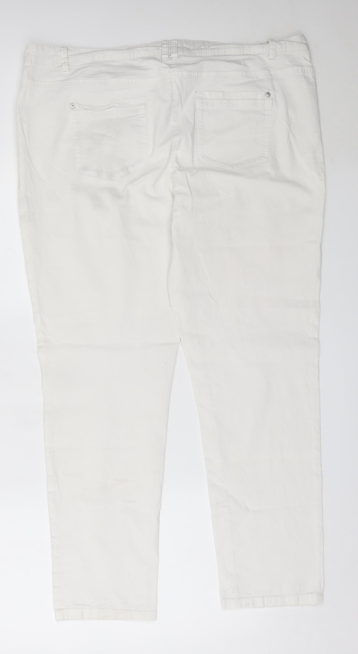 Womens UK Size 48 CANDA Regular Fit  White Trousers