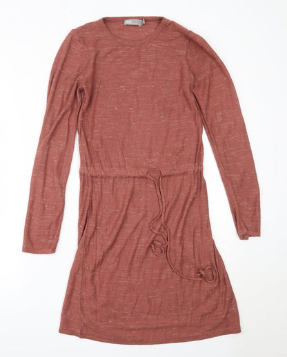 ASOS Womens Pink  Acrylic Fit & Flare  Size 8  Round Neck