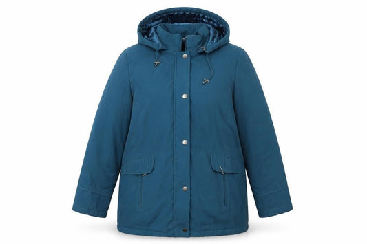 BM Womens Blue   Quilted Coat Size L