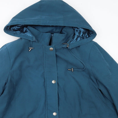 BM Womens Blue   Quilted Coat Size L