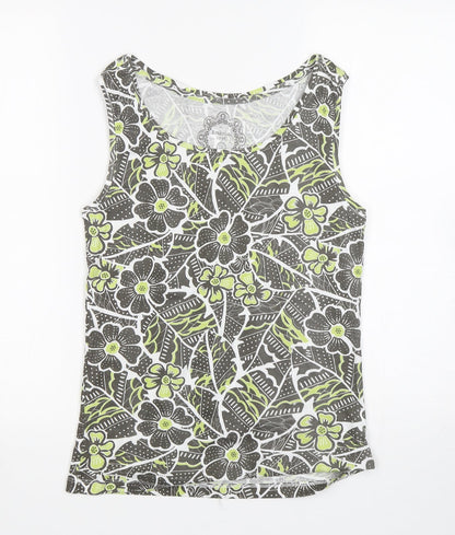 Womens UK Size 12 Preworn Green Basic Tank