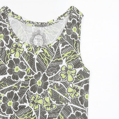 Womens UK Size 12 Preworn Green Basic Tank