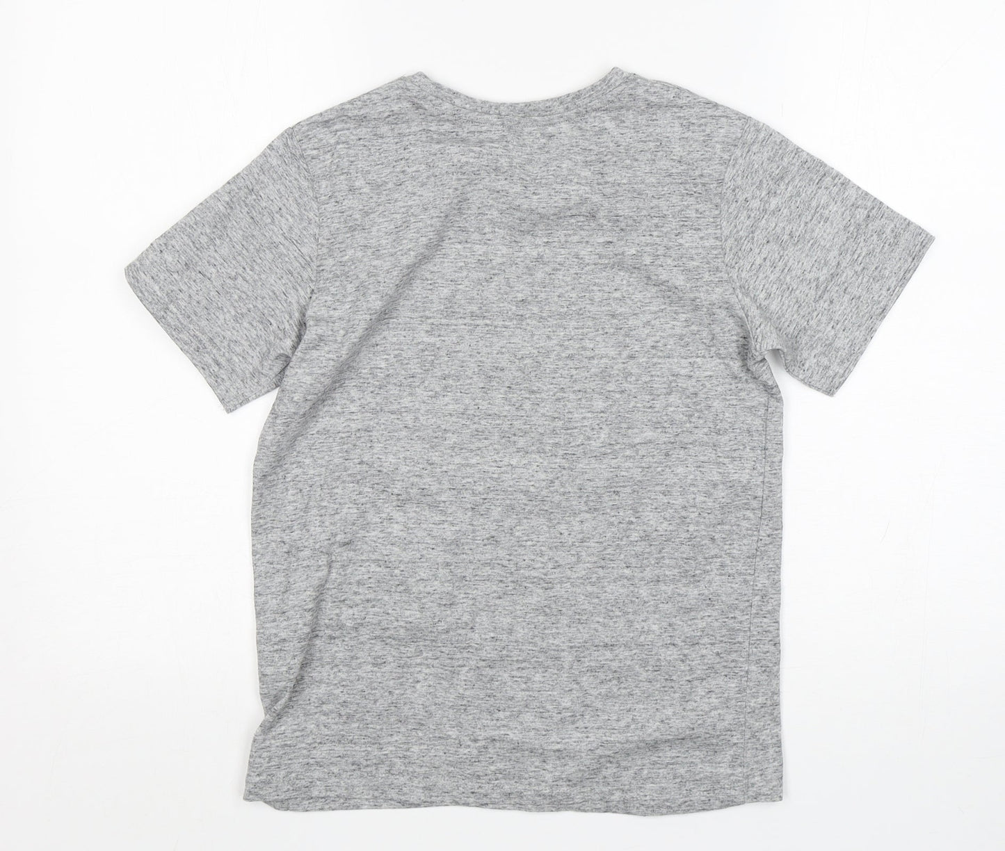 Matalan Boys Grey  Cotton Basic T-Shirt Size 10 Years Round Neck  - Skate