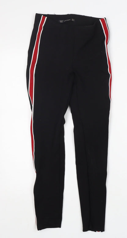 Womens UK Size XS Zara  Capri Black Leggings
