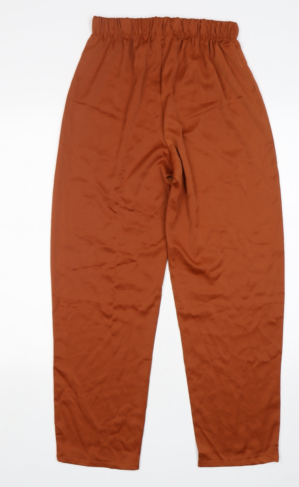 Preworn Womens Brown  Polyester Harem Trousers Size 8 L28 in Regular