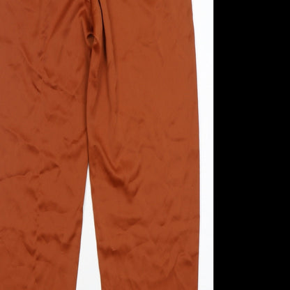 Preworn Womens Brown  Polyester Harem Trousers Size 8 L28 in Regular