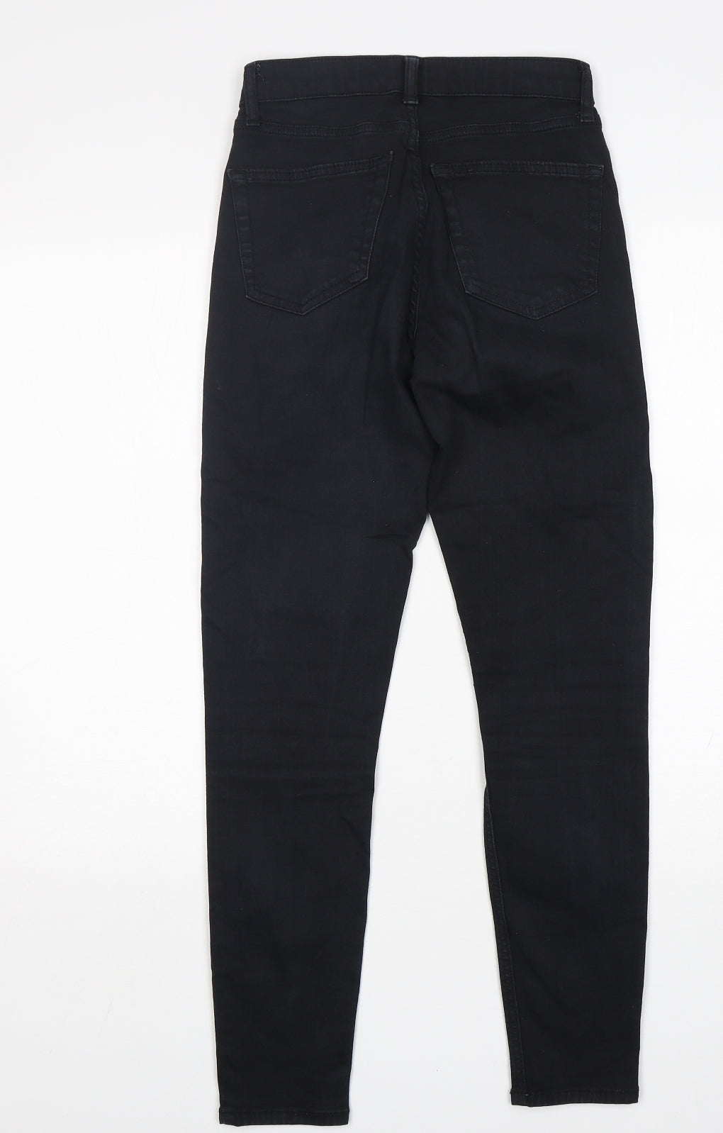 Topshop Womens Black  Cotton Skinny Jeans Size 26 in L28 in Regular