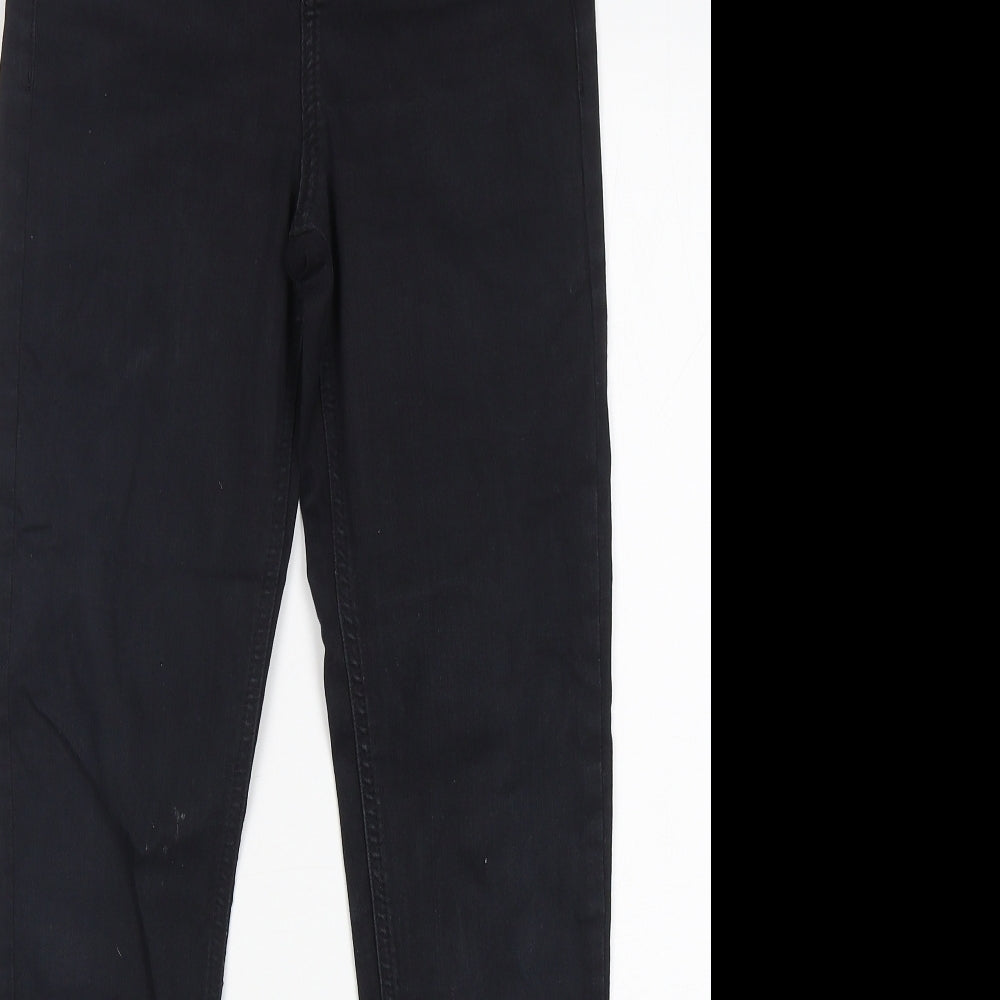 Topshop Womens Black  Cotton Skinny Jeans Size 26 in L28 in Regular