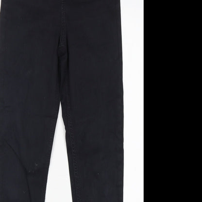 Topshop Womens Black  Cotton Skinny Jeans Size 26 in L28 in Regular