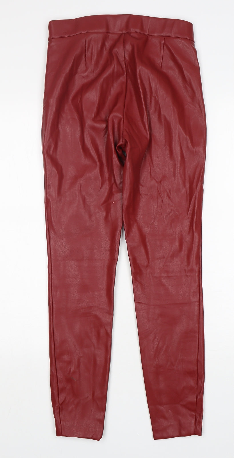 Zara Womens Red  Polyurethane Jegging Jeans Size S L28 in Regular