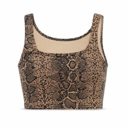 Missguided Womens Multicoloured Animal Print Polyester Basic Tank Size 8 Round Neck