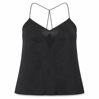 ASOS Womens Black  Polyester Basic Tank Size 10 V-Neck