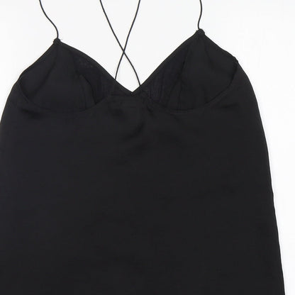 ASOS Womens Black  Polyester Basic Tank Size 10 V-Neck