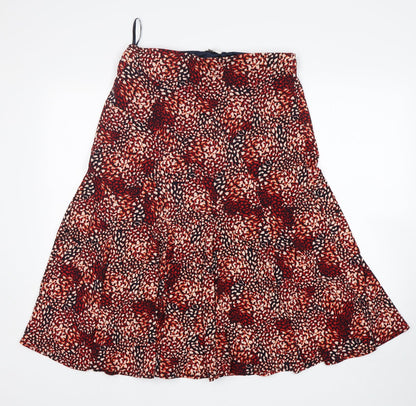 CC Womens Multicoloured Animal Print Polyester A-Line Skirt Size M