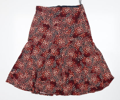 CC Womens Multicoloured Animal Print Polyester A-Line Skirt Size M