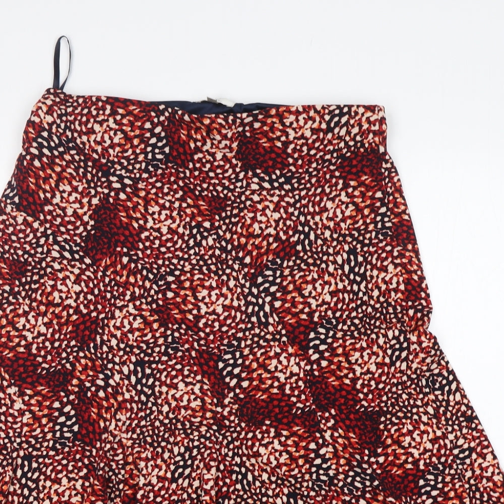 CC Womens Multicoloured Animal Print Polyester A-Line Skirt Size M