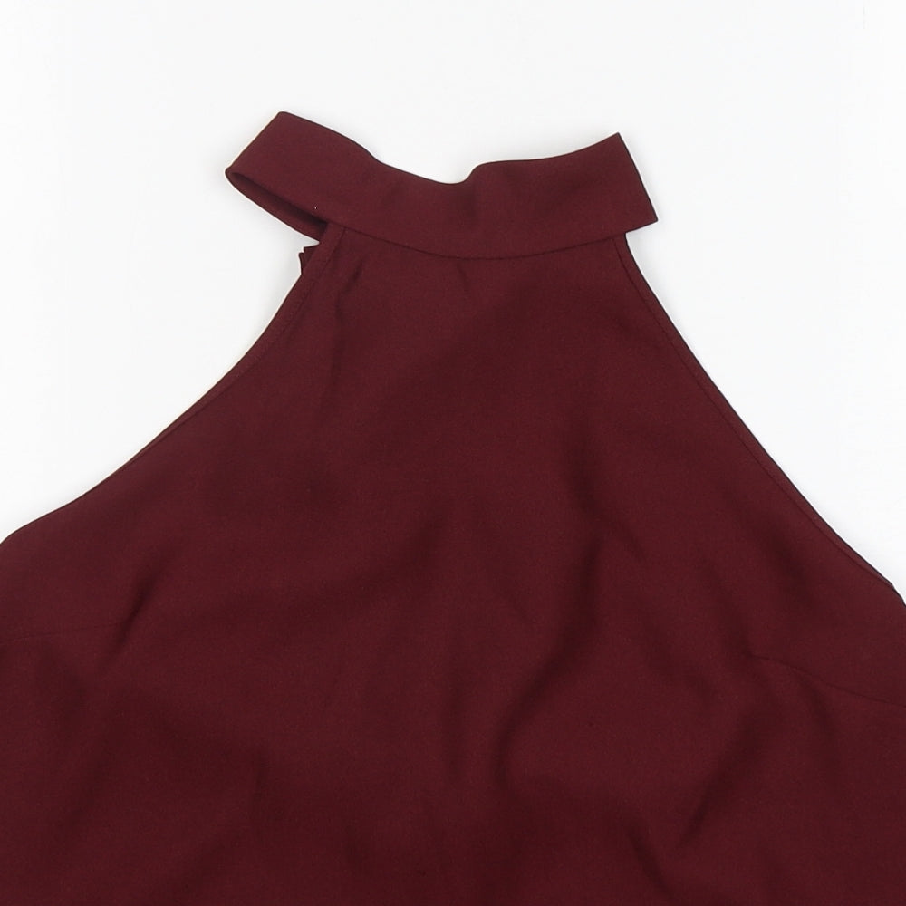 Womens UK Size 10 ASOS Purple Basic Blouse