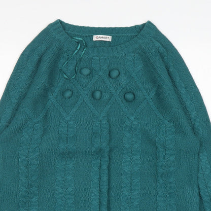 Damart Womens Green Round Neck  Acrylic Pullover Jumper Size 10