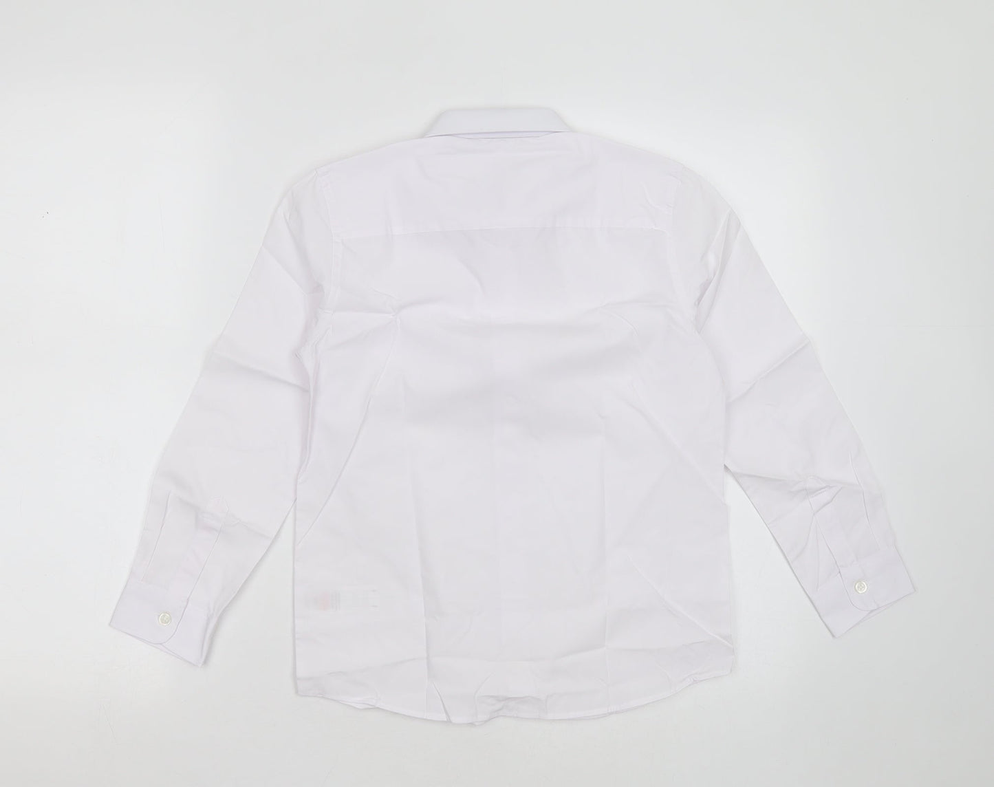 F&F Boys White  Polyester Basic Button-Up Size 8-9 Years Collared Button