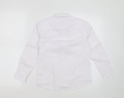 F&F Boys White  Polyester Basic Button-Up Size 8-9 Years Collared Button