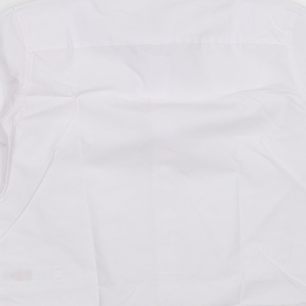 F&F Boys White  Polyester Basic Button-Up Size 8-9 Years Collared Button