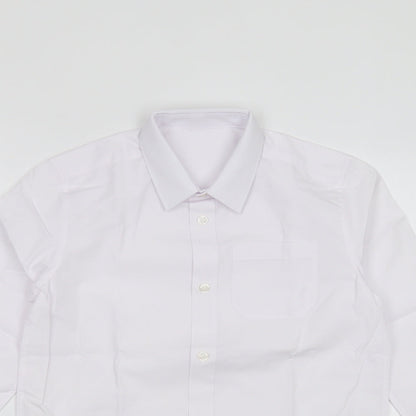 F&F Boys White  Polyester Basic Button-Up Size 8-9 Years Collared Button - school