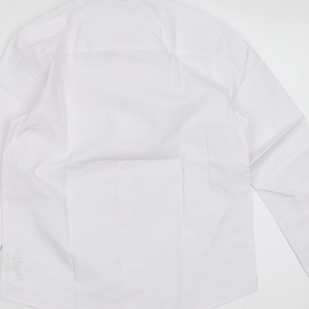 F&F Boys White  Polyester Basic Button-Up Size 8-9 Years Collared Button - school
