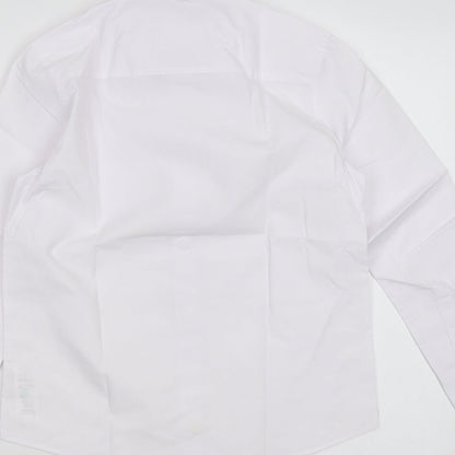 F&F Boys White  Polyester Basic Button-Up Size 8-9 Years Collared Button - school