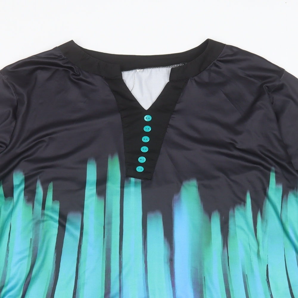 Womens UK Size  Preworn Black Basic Blouse