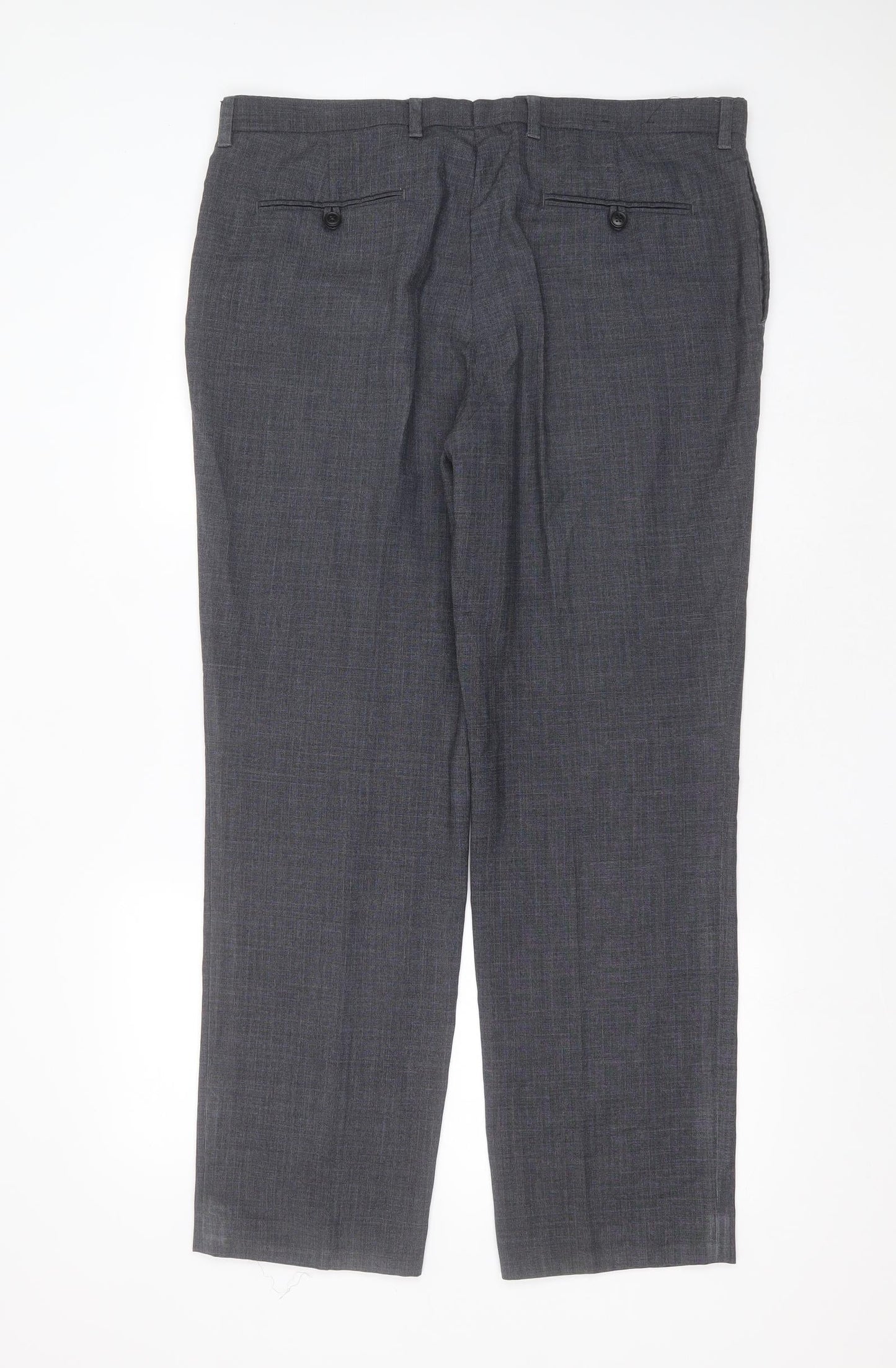 NEXT Mens Blue  Polyester Blend Trousers  Size 38 in L31 in Regular Zip