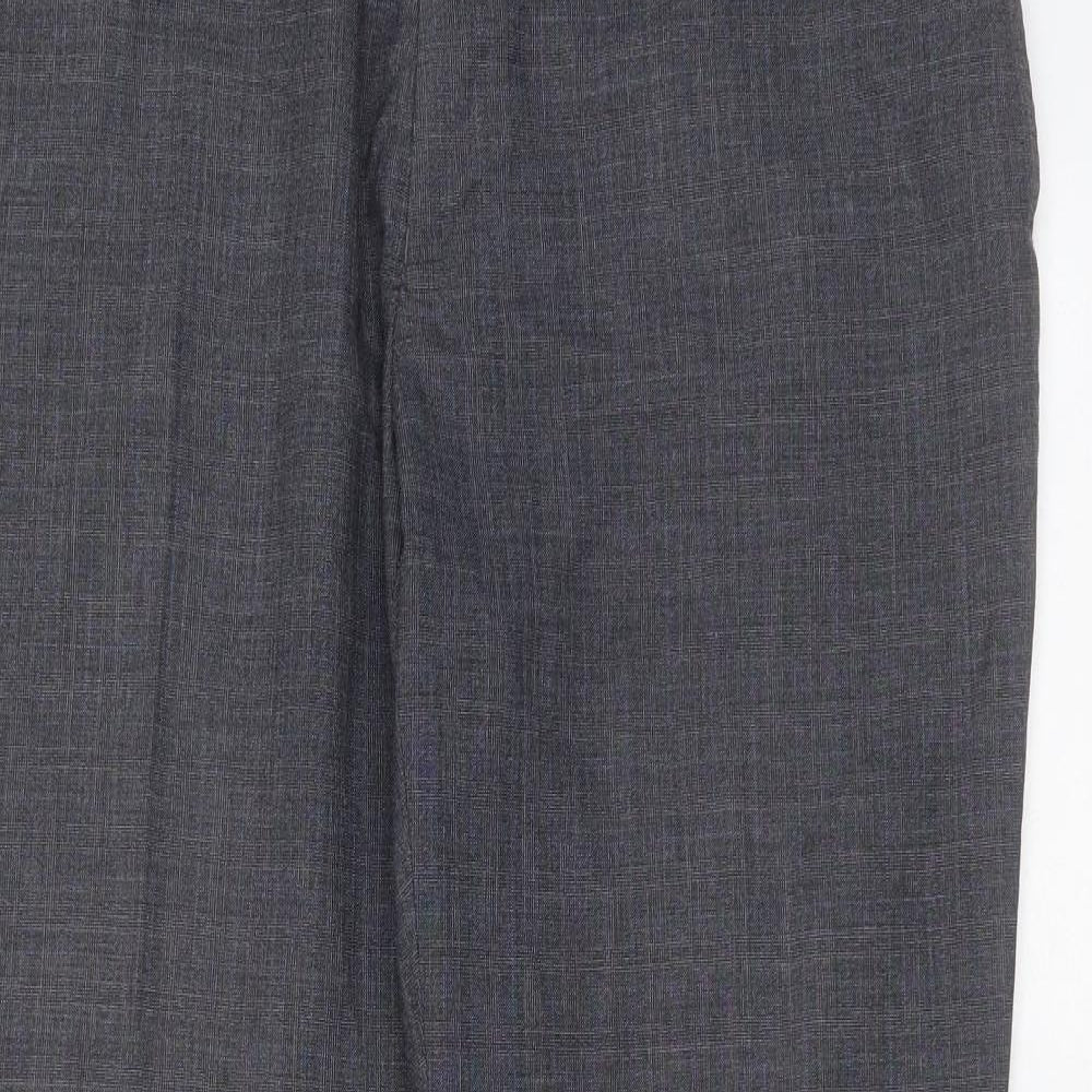 NEXT Mens Blue  Polyester Blend Trousers  Size 38 in L31 in Regular Zip