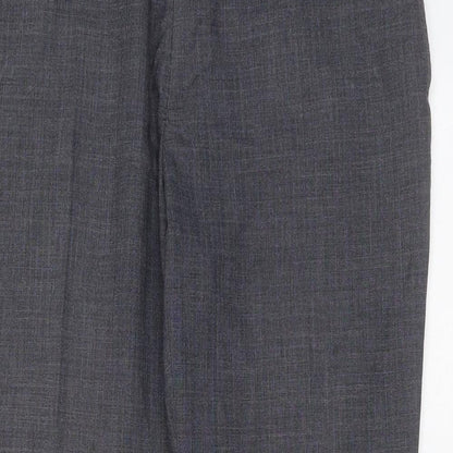 NEXT Mens Blue  Polyester Blend Trousers  Size 38 in L31 in Regular Zip