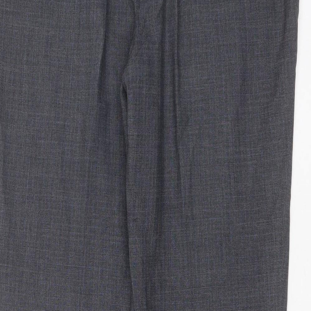 NEXT Mens Blue  Polyester Blend Trousers  Size 38 in L31 in Regular Zip