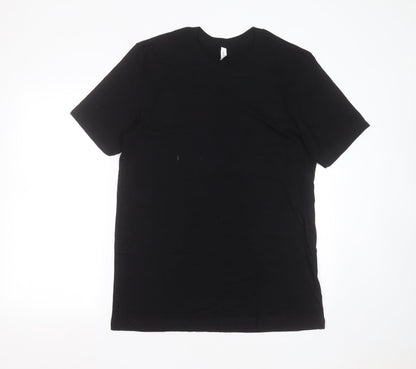Mens UK Size L Canvas Black  T-Shirt