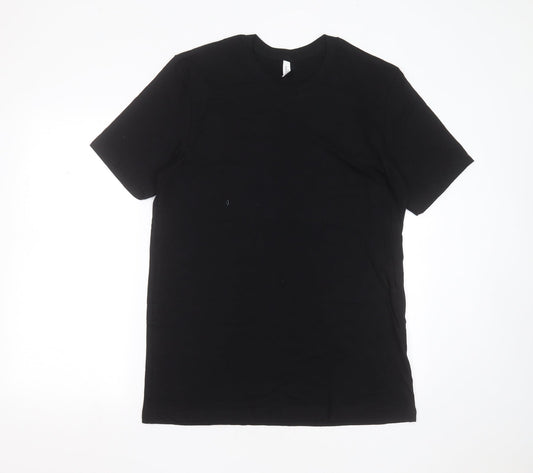 Mens UK Size L Canvas Black  T-Shirt