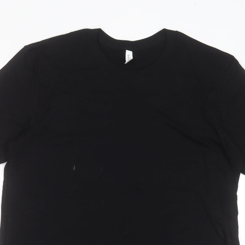 Mens UK Size L Canvas Black  T-Shirt
