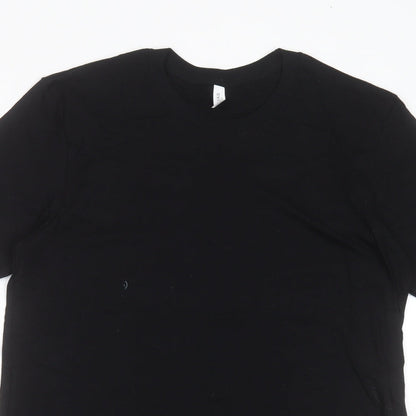 Mens UK Size L Canvas Black  T-Shirt