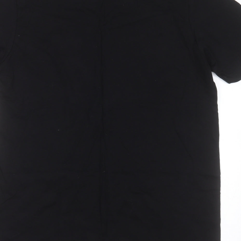 Mens UK Size L Canvas Black  T-Shirt