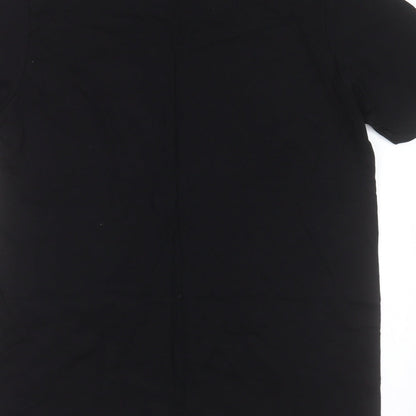 Mens UK Size L Canvas Black  T-Shirt