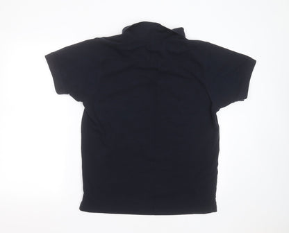 Printer Activewear Mens Blue  Cotton  Polo Size L Collared