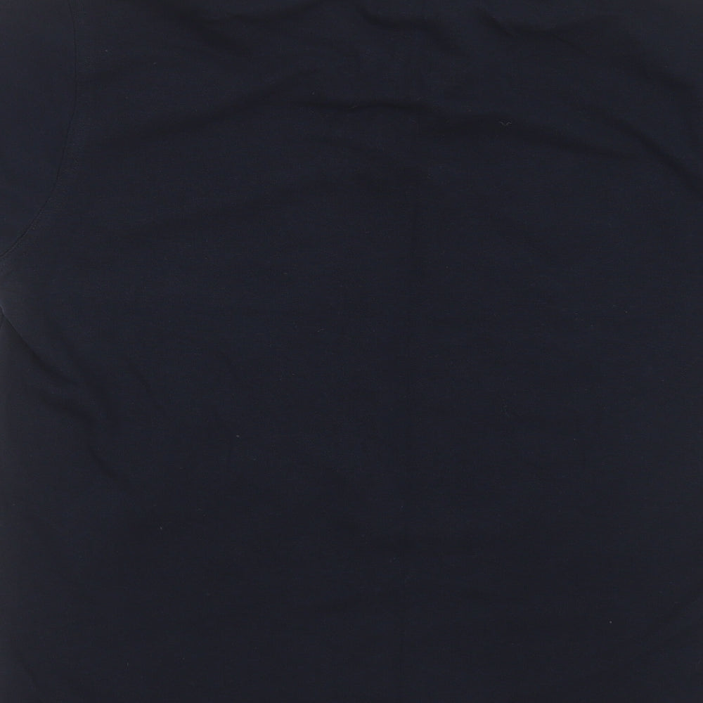 Printer Activewear Mens Blue  Cotton  Polo Size L Collared