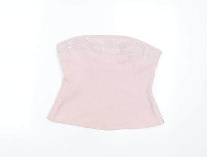 Womens UK Size 14 NEXT Pink Basic Blouse