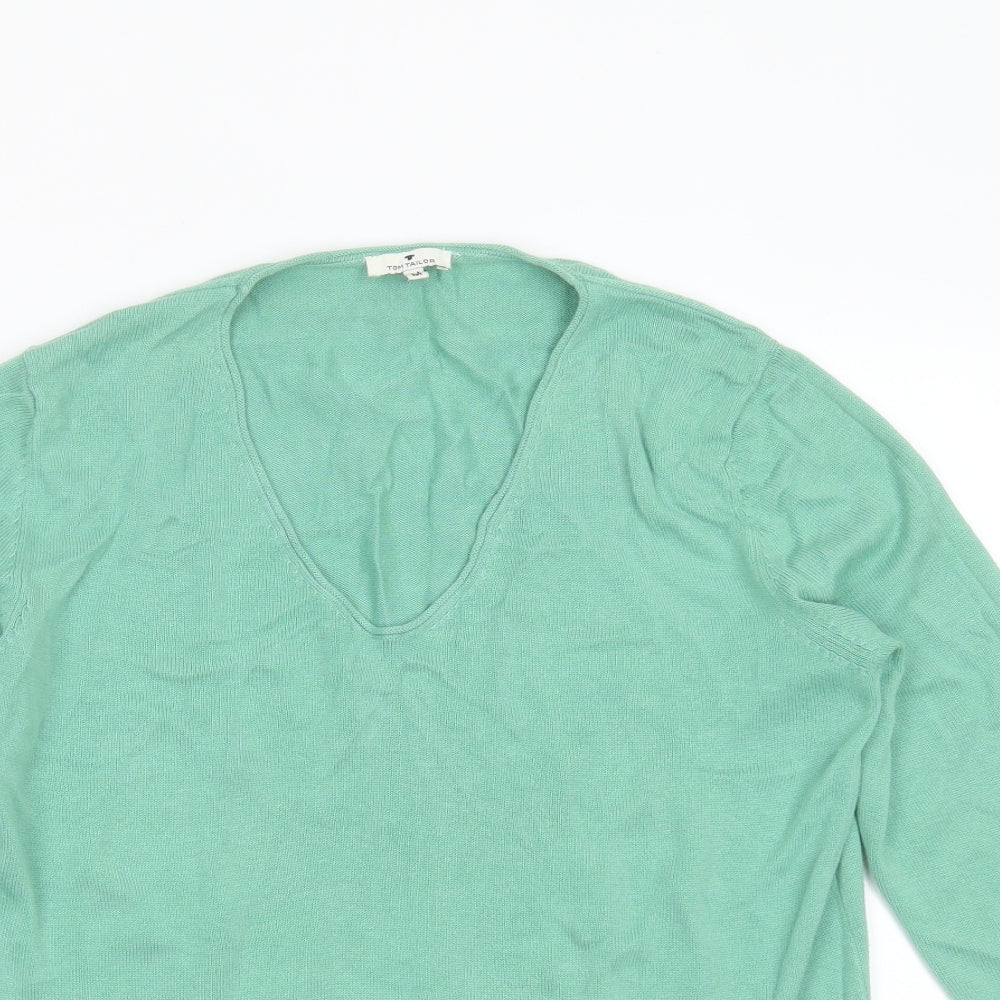Womens UK Size M TOM TAILOR Green Pullover Jumper