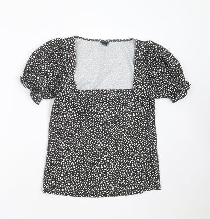 Womens UK Size 6 River Island Black Basic Blouse